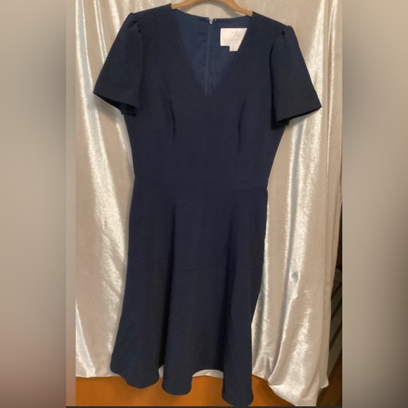 GAL MEETS GLAM blue fit & flare “Edith” DRESS sz 8 - Picture 3 of 6